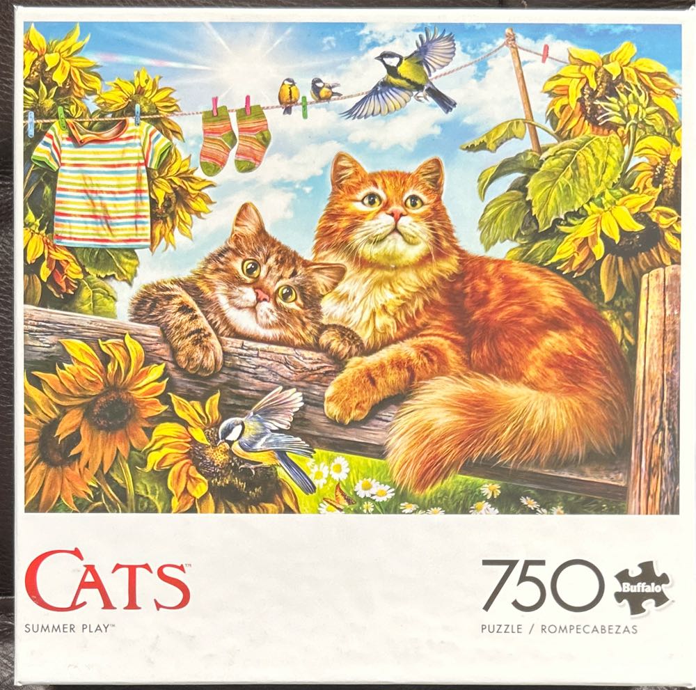 Cats -  Summer Play - Buffalo puzzle collectible [Barcode 079346173174] - Main Image 2