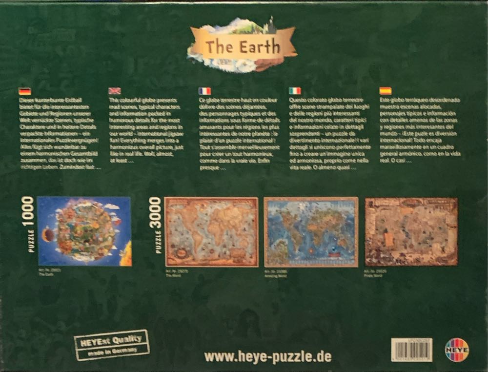 The Earth 🟦 - Heye Puzzle puzzle collectible [Barcode 4001689295219] - Main Image 2