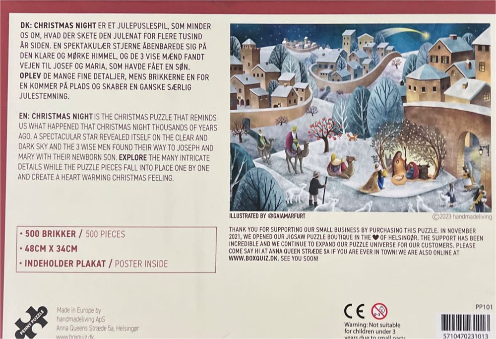 Christmas Night - Penny Puzzle puzzle collectible [Barcode 5710470231013] - Main Image 2