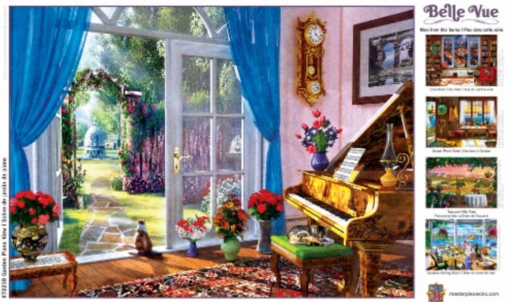 Garden Piano View - MasterPieces puzzle collectible [Barcode 0705988722189] - Main Image 3