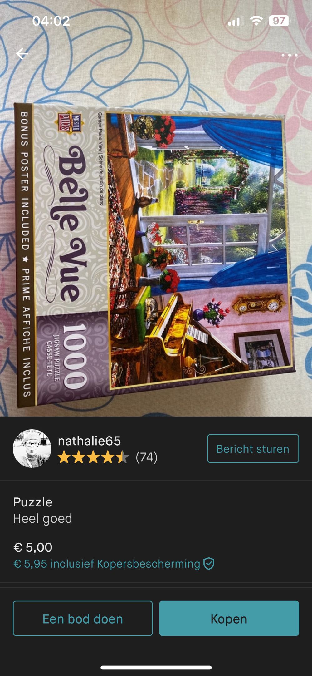 Garden Piano View - MasterPieces puzzle collectible [Barcode 0705988722189] - Main Image 4