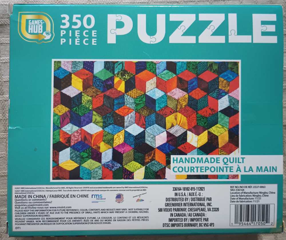 Handmade Quilt - Games Hub puzzle collectible [Barcode 195464170502] - Main Image 2