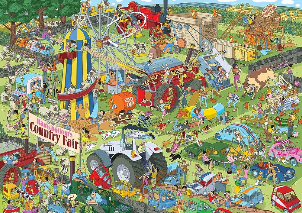 Country Show Chaos - Jokesaws  - Gibsons puzzle collectible [Barcode 5012269071429] - Main Image 2