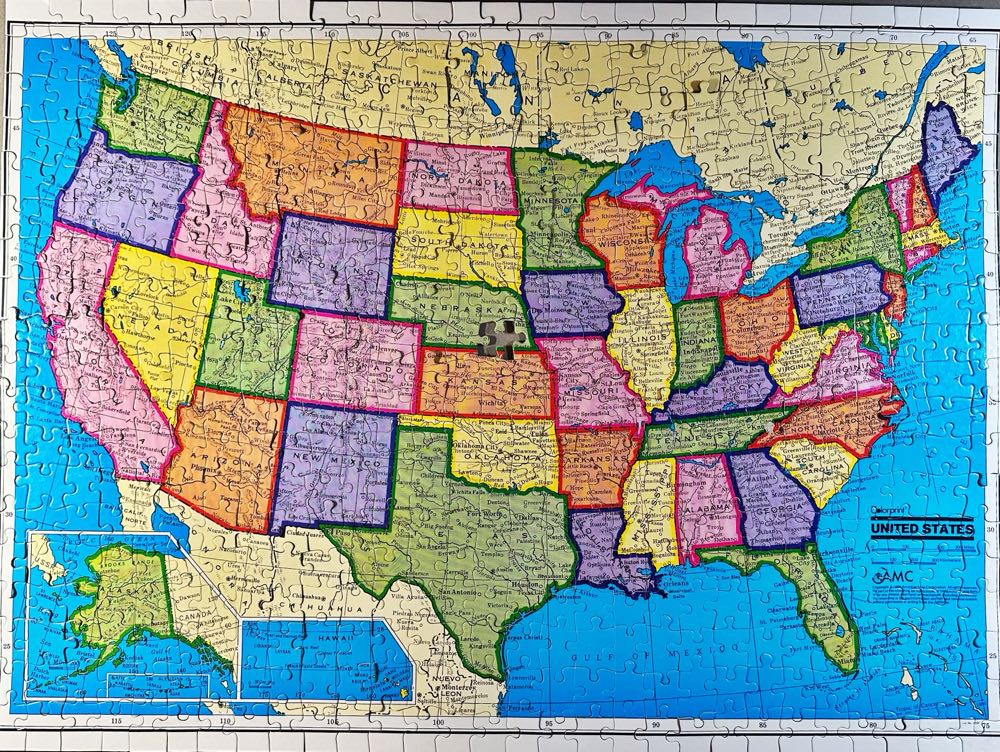 United States - American Map puzzle collectible [Barcode 9780841698185] - Main Image 2