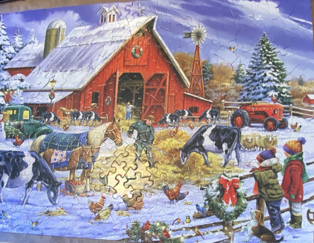Christmas In The Farmyard - Bits & Pieces puzzle collectible [Barcode 192949067852] - Main Image 2