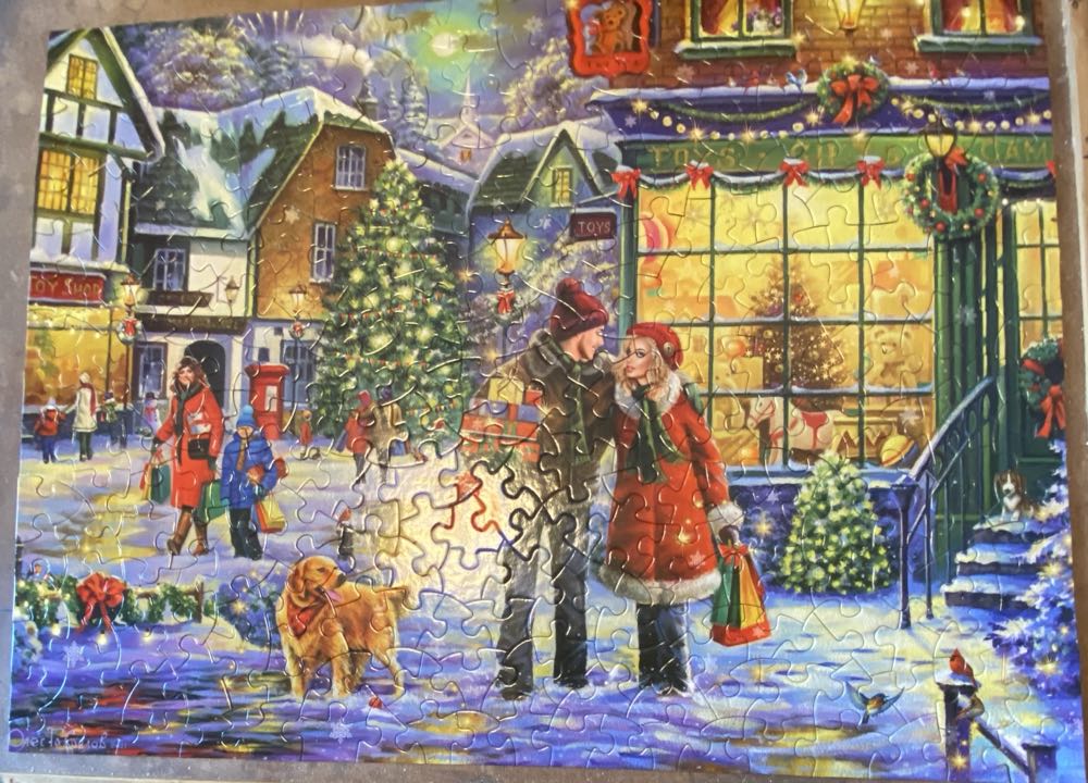 Christmas Eve In The Country Village - Bits & Pieces puzzle collectible [Barcode 192949067876] - Main Image 3