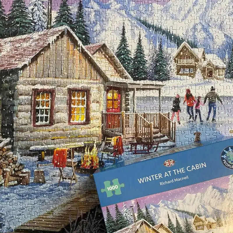 Winter At The Cabin (-1)🟦 - Gibsons puzzle collectible [Barcode 5012269063820] - Main Image 3