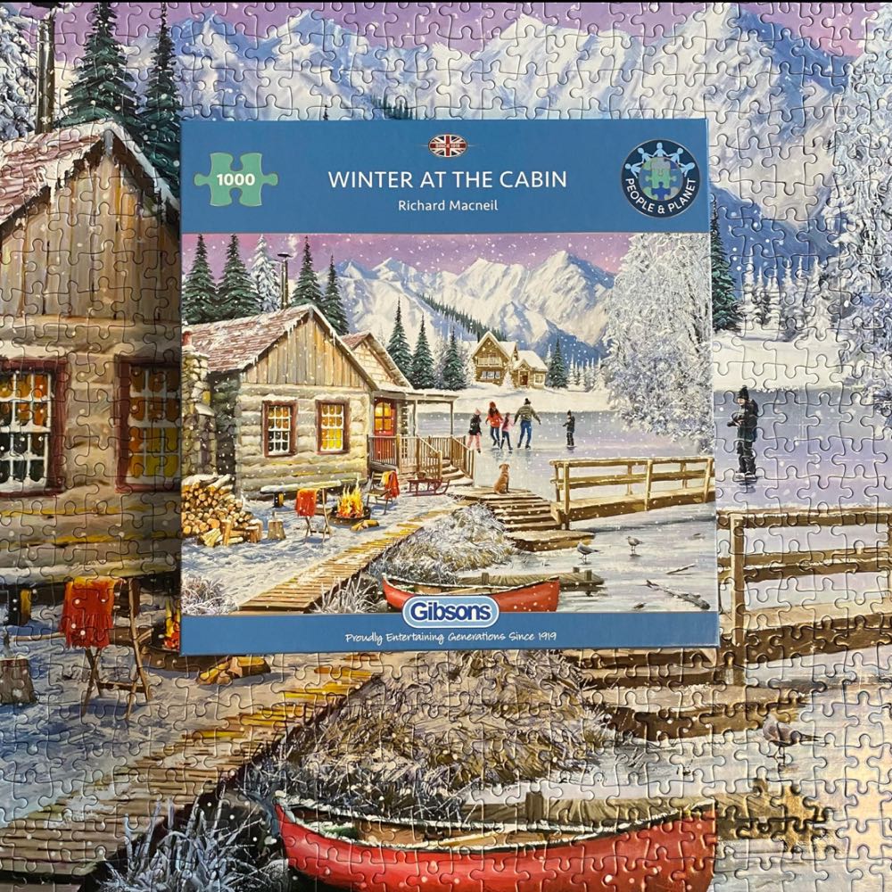 Winter At The Cabin (-1)🟦 - Gibsons puzzle collectible [Barcode 5012269063820] - Main Image 4