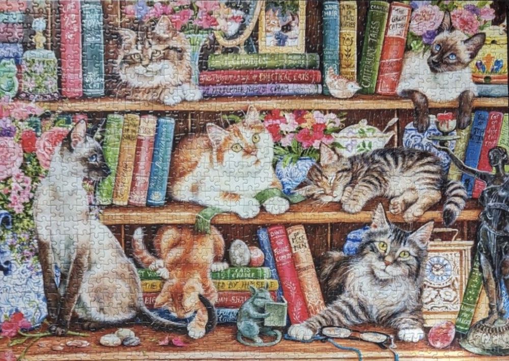 Puss Back In Books - Gibsons 🇬🇧 puzzle collectible [Barcode 5012269064049] - Main Image 3