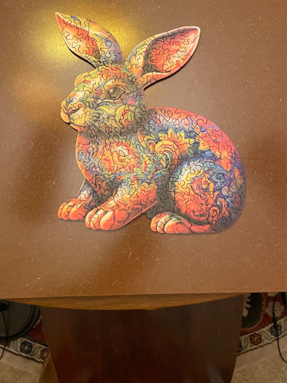 Wooden Rabbit Puzzle - Unique Shape Jigsaw puzzle collectible - Main Image 2