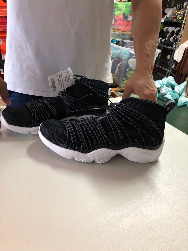 Black Boot X-tall Healed Open Toe Woven Sides