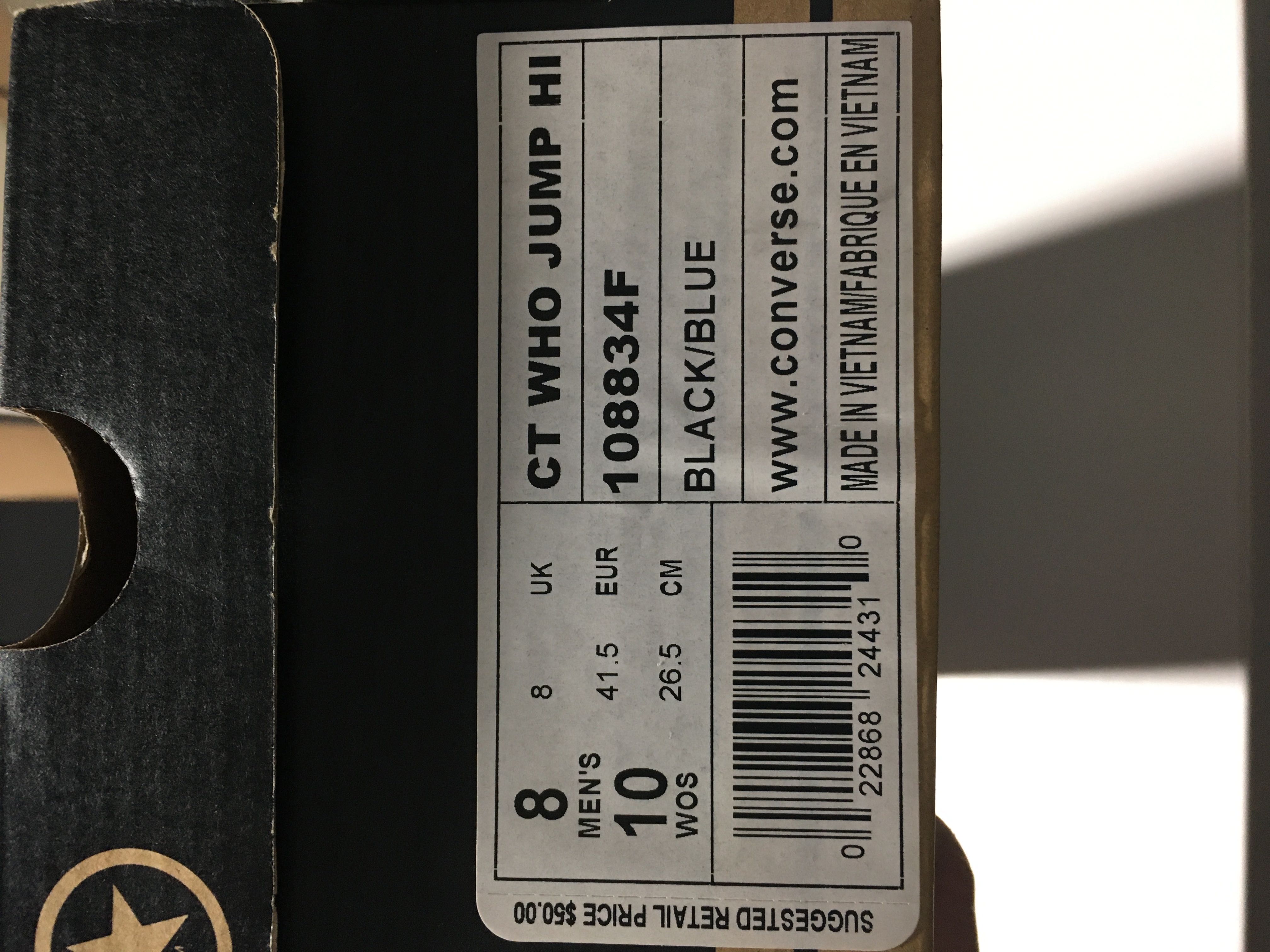 CT WHO JUMP HI - Converse shoe collectible [Barcode 022868244310] - Main Image 4