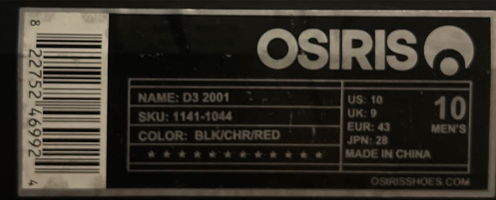 Osiris D3 2001 Skate Shoe - Osiris shoe collectible - Main Image 3