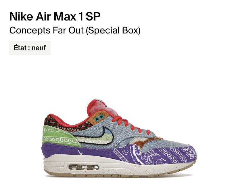 Nike Air Max 1 SP Concepts Far Out (special Box)  shoe collectible - Main Image 2