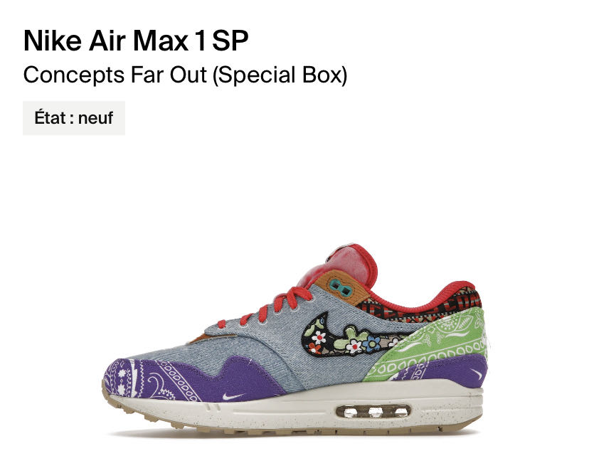 Nike Air Max 1 SP Concepts Far Out (special Box)  shoe collectible - Main Image 3