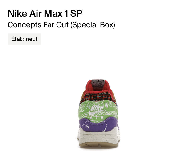 Nike Air Max 1 SP Concepts Far Out (special Box)  shoe collectible - Main Image 4