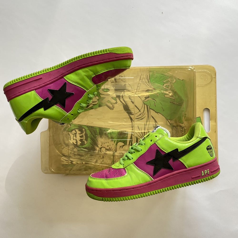 A Bathing Ape Bape Sta Low X Marvel Comics Hulk (2005)  shoe collectible - Main Image 2