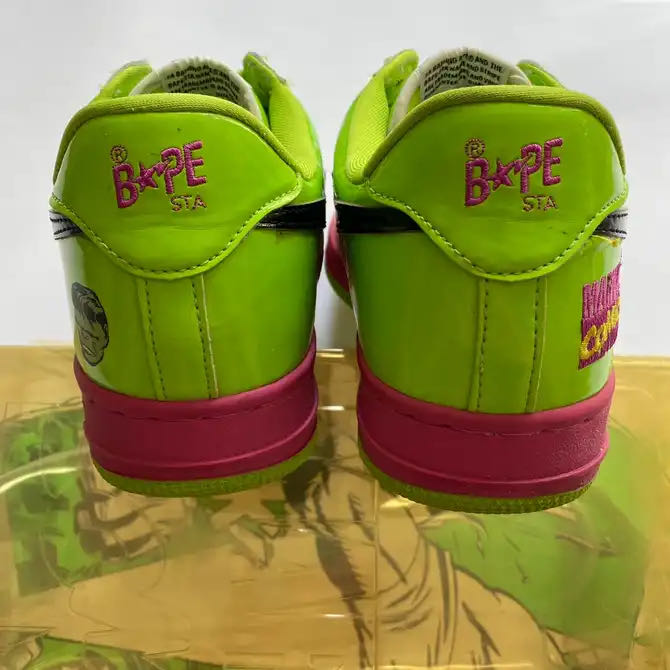 A Bathing Ape Bape Sta Low X Marvel Comics Hulk (2005)  shoe collectible - Main Image 3