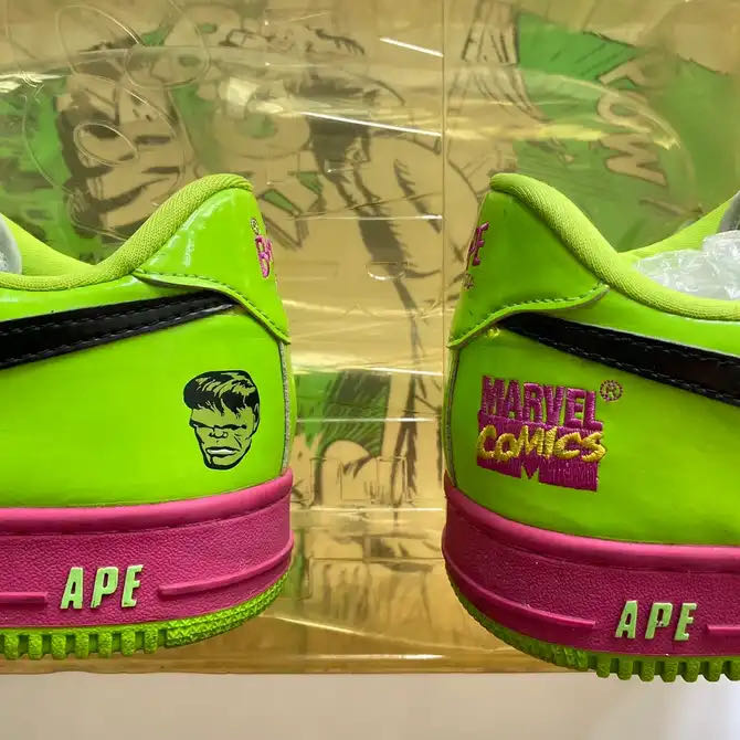 A Bathing Ape Bape Sta Low X Marvel Comics Hulk (2005)  shoe collectible - Main Image 4