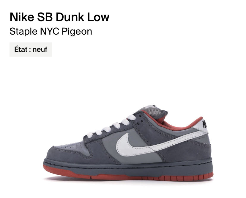 Nike SB dunk Low Staple NYC Pigeon  shoe collectible - Main Image 3