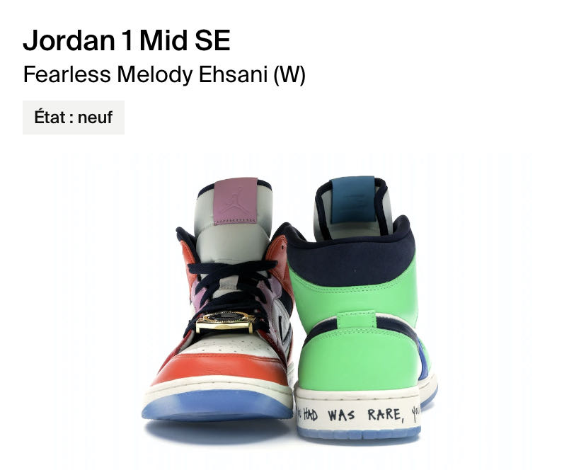 Jordan 1 Mid SE Fearless Melody Ehsani (W)  shoe collectible - Main Image 2