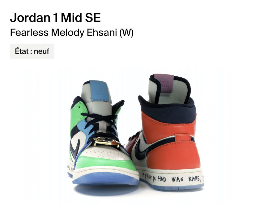 Jordan 1 Mid SE Fearless Melody Ehsani (W)  shoe collectible - Main Image 4