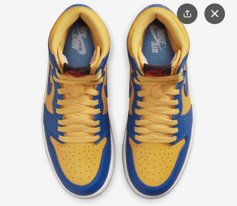 Air Jordan 1 Game Royal and Varsity Maize (w)  shoe collectible - Main Image 3