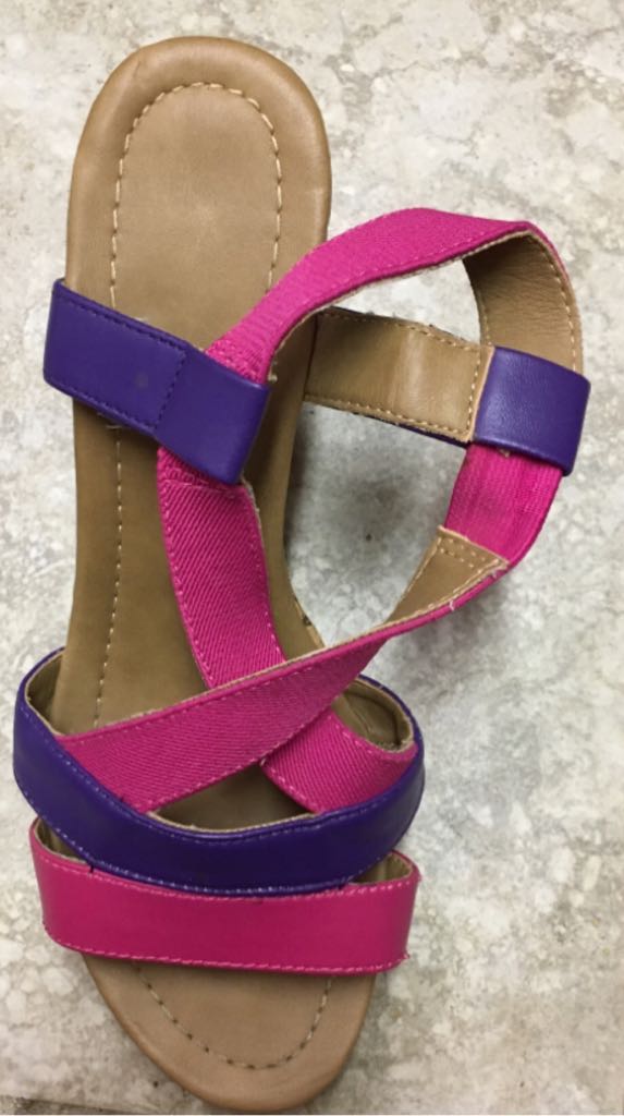 Pink/ Purple Wedge Sandal  shoe collectible - Main Image 2