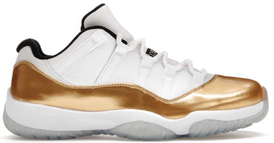 Air Jordan XI Low ’White/Metallic Gold Coin’ - Jordan Brand shoe collectible - Main Image 1