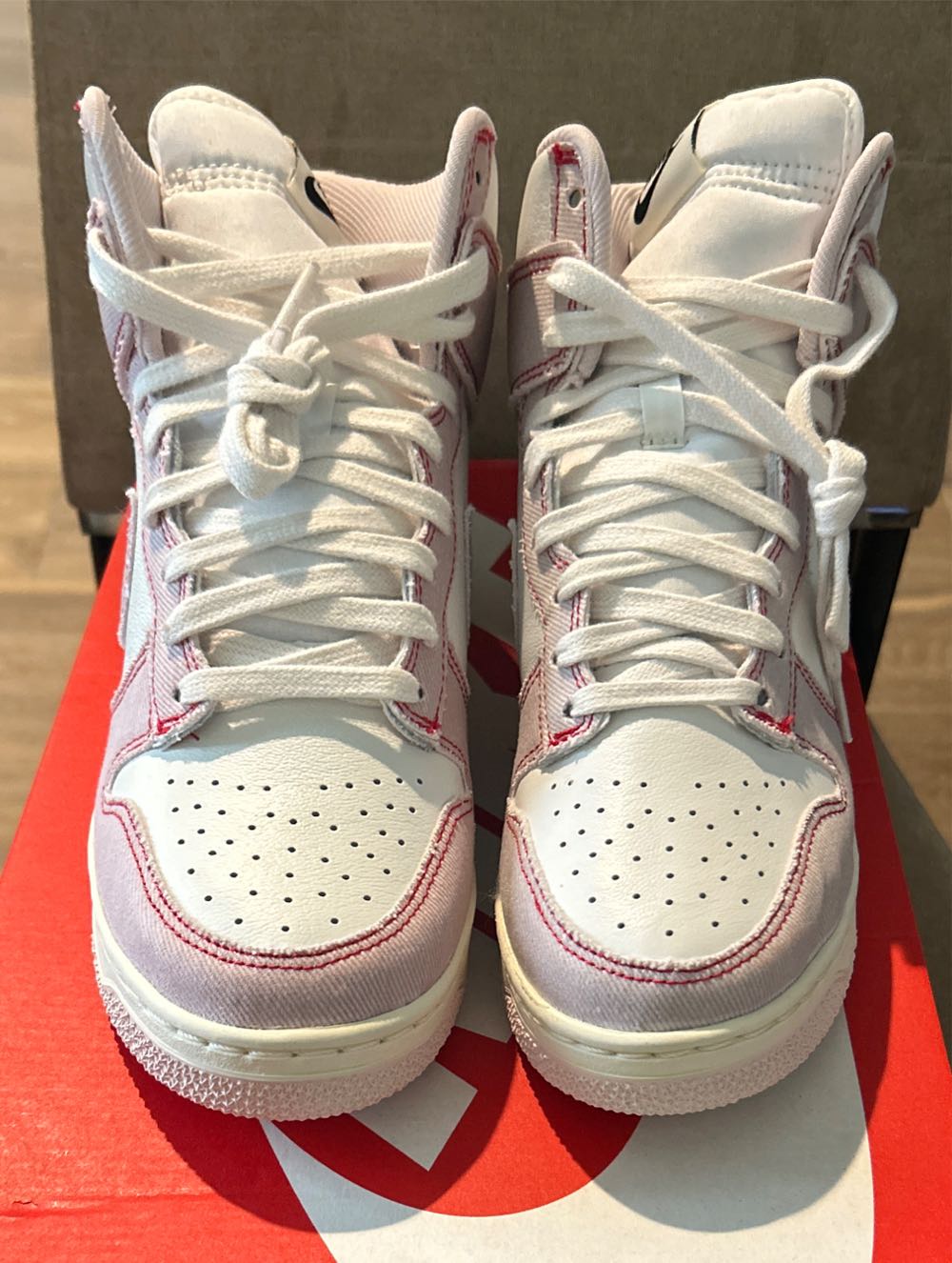 Nike Dunk Hi Barely Rose Denim Pink Summit White Men Casual Summit White Barely Rose Dq8799 100 Dq8799 100 - Nike Air Jordan 1 shoe collectible [Barcode 196149494364] - Main Image 2