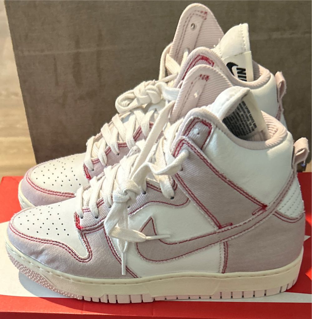 Nike Dunk Hi Barely Rose Denim Pink Summit White Men Casual Summit White Barely Rose Dq8799 100 Dq8799 100 - Nike Air Jordan 1 shoe collectible [Barcode 196149494364] - Main Image 3