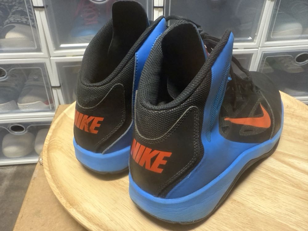 Nike Dual fashion BB II Men’s basketball shoes blue and orange 2013 high tops - Nike shoe collectible - Main Image 3