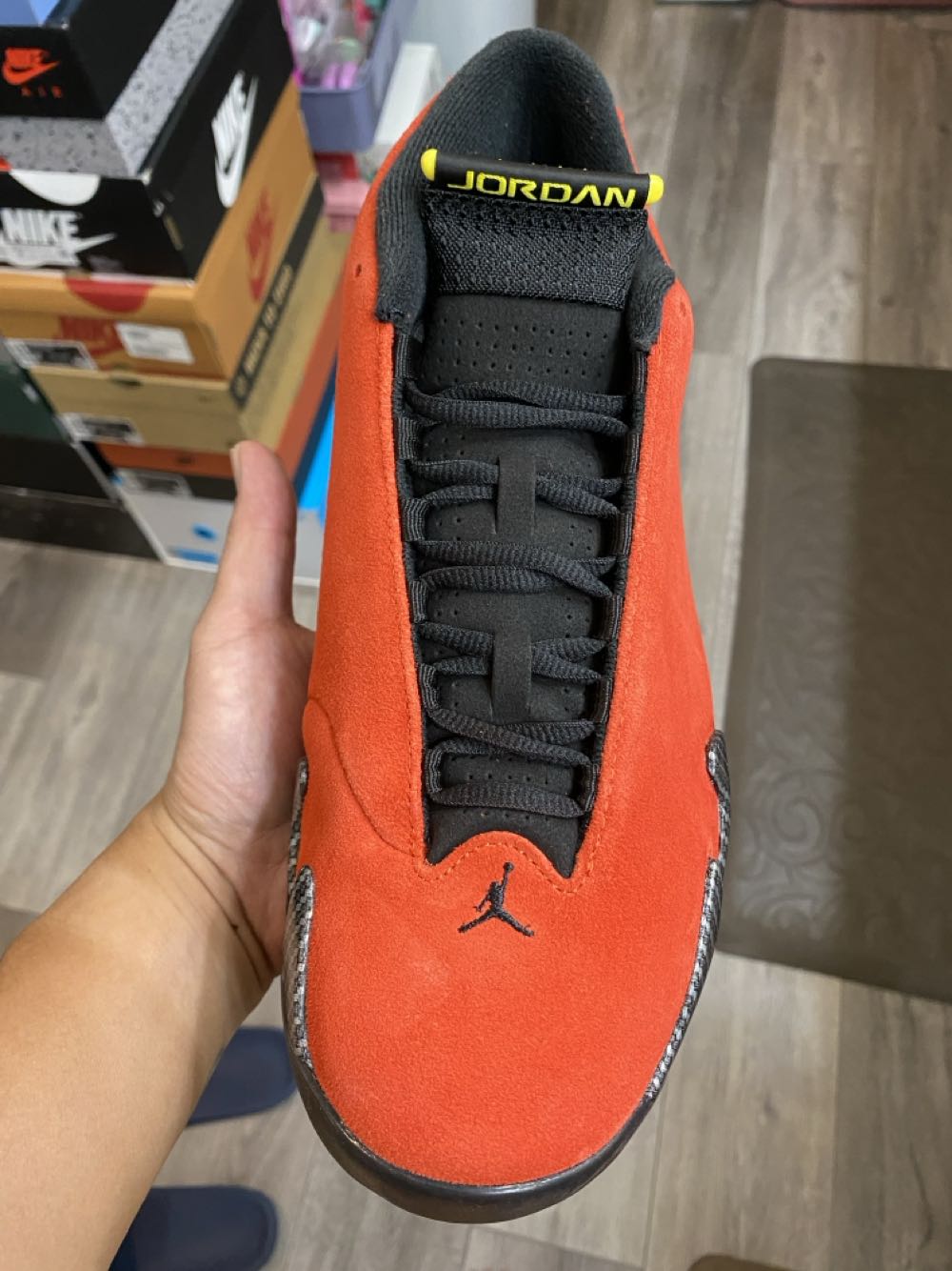 Air Jordan 14 Retro Size 9.5 Ferrari  shoe collectible [Barcode 197863997902] - Main Image 2
