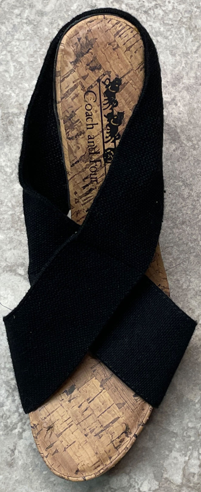 Black Sandle Wedge No Back - Coach And Four shoe collectible - Main Image 2