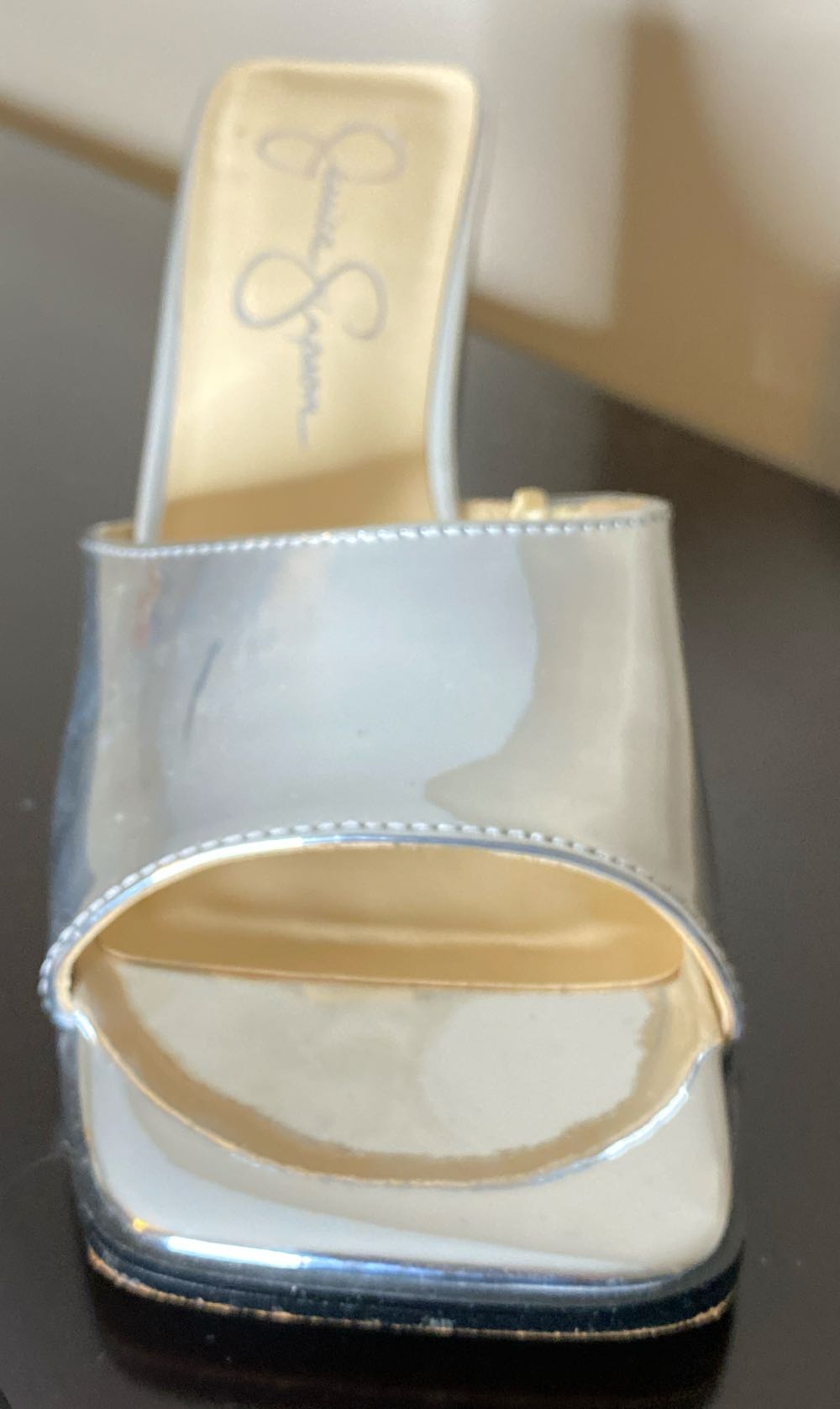 JP Leiley Metallic Silver Mules - Jessica Simpson shoe collectible - Main Image 2