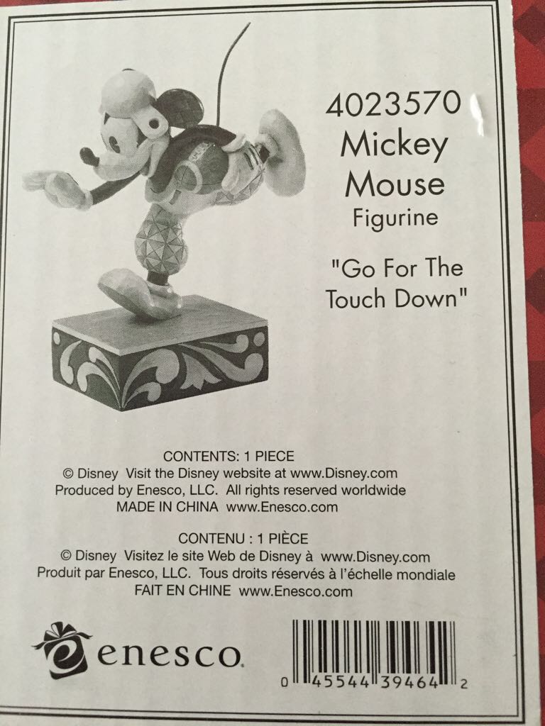 Go for The touchdown Mickey Mouse  snow globe collectible [Barcode 045544394642] - Main Image 1