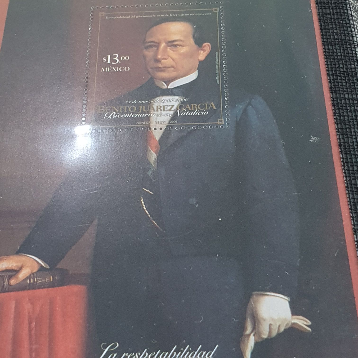 Bicentenario De Su Natalicio Benito Juárez García  stamp collectible - Main Image 2