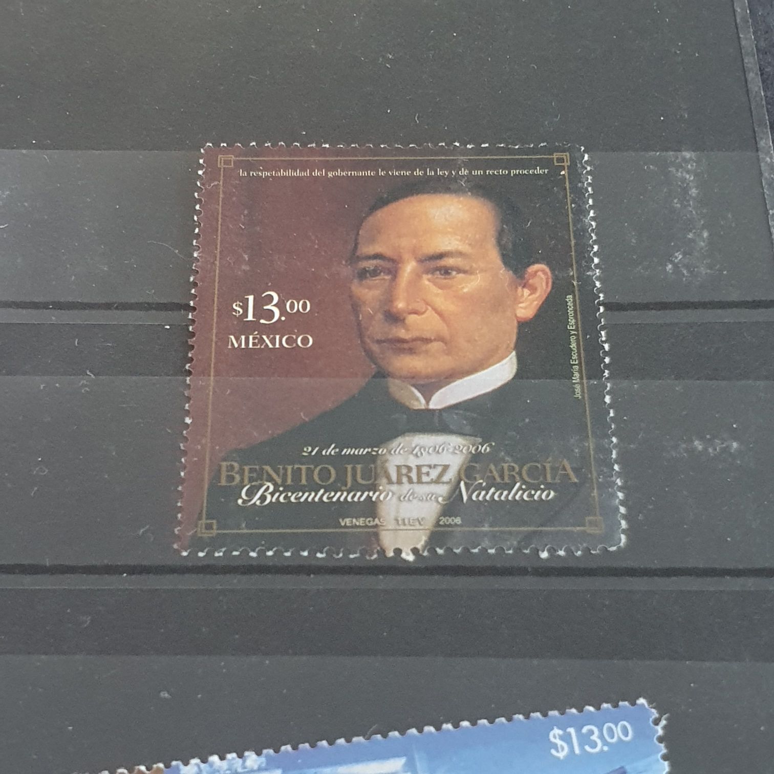 Bicentenario De Su Natalicio Benito Juárez Garcia  stamp collectible - Main Image 2