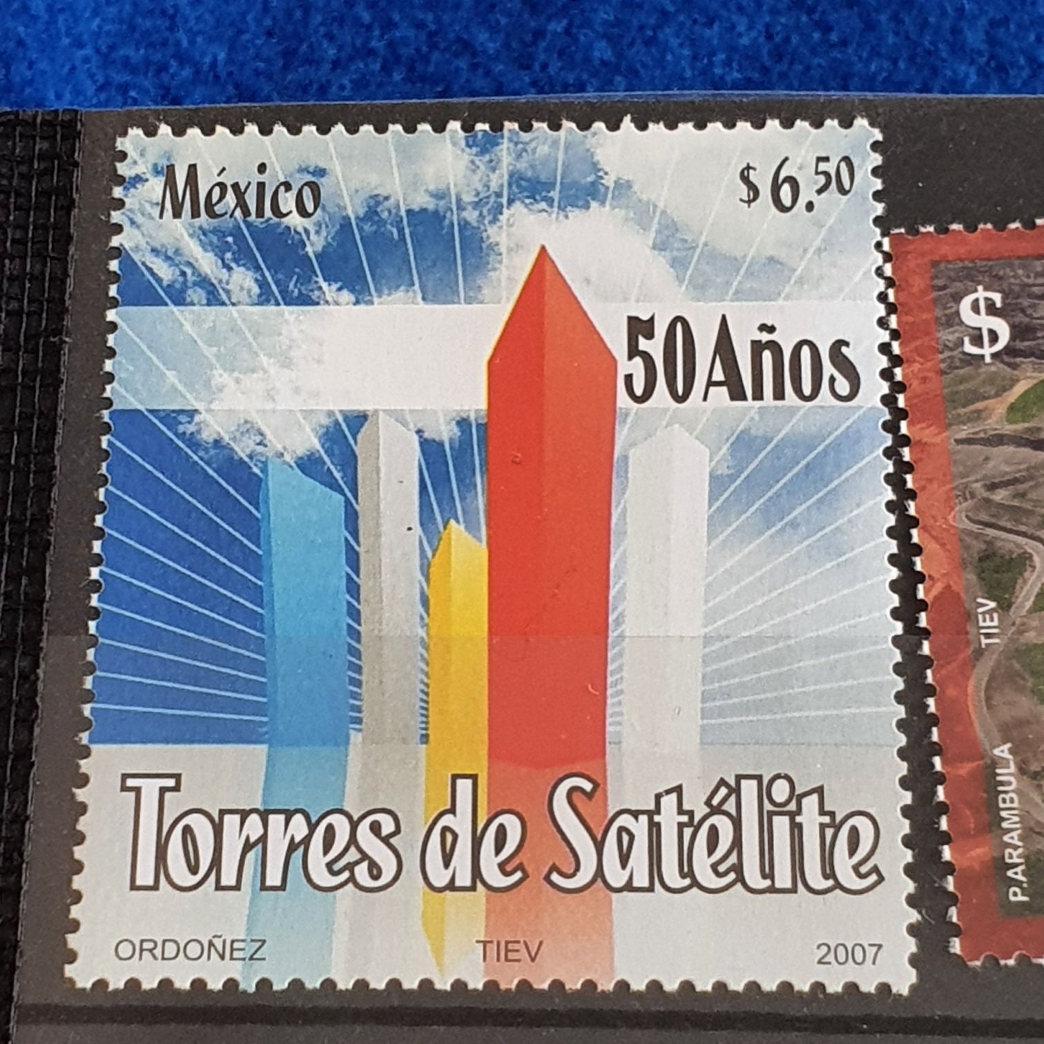 50 Años Torres De Satélite  stamp collectible - Main Image 2