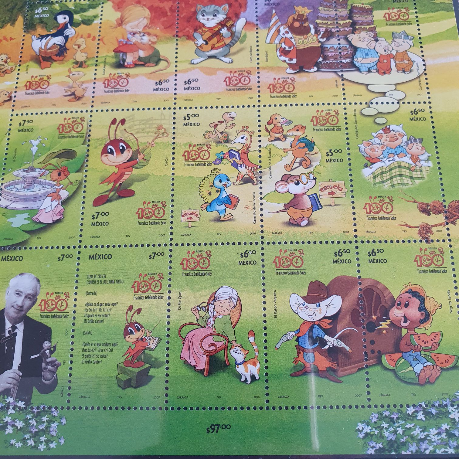 100 Años Natalicio Francisco Gabilondo Soler  stamp collectible - Main Image 2