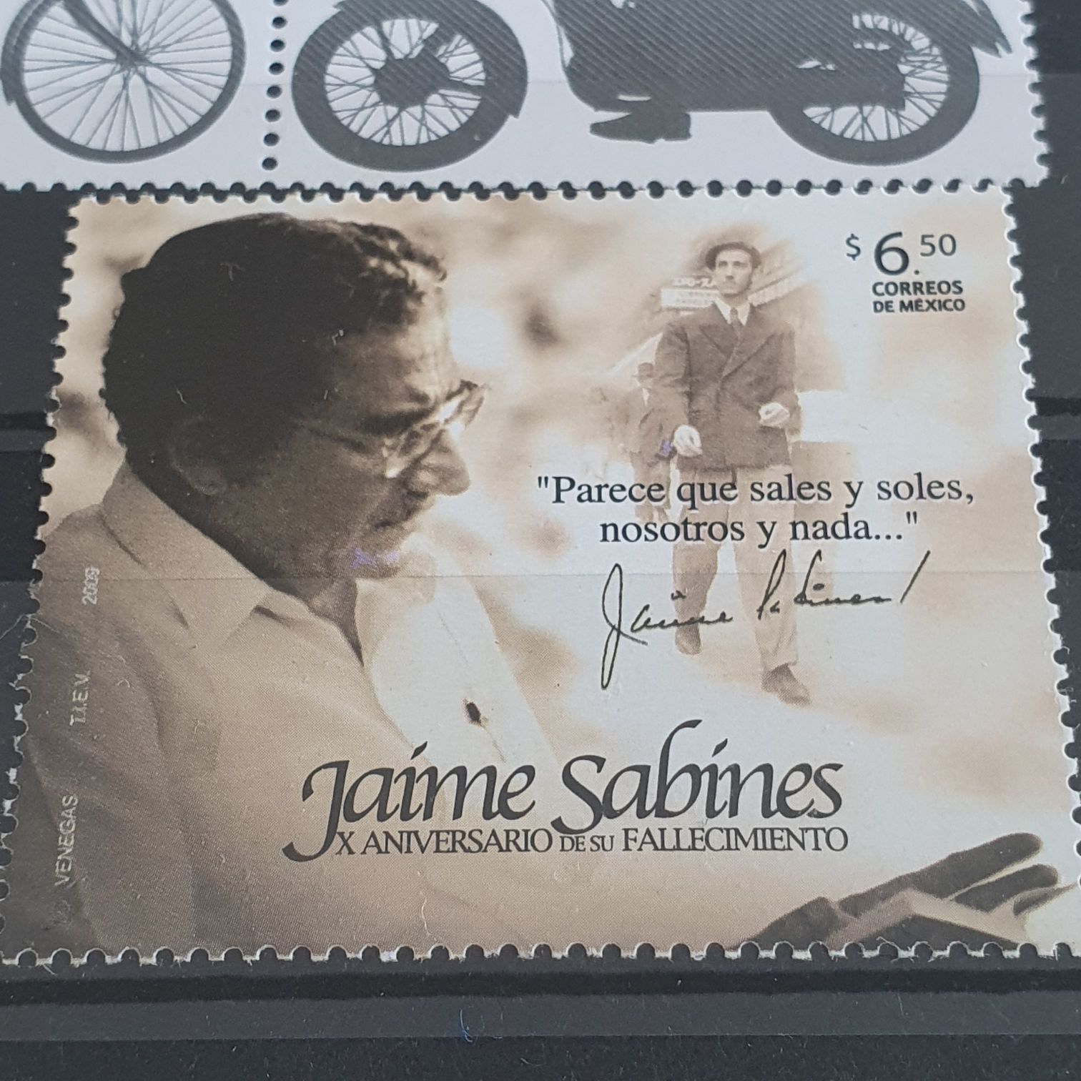 X Aniversario De Su Fallecimiento Jaime Sabinew  stamp collectible - Main Image 2