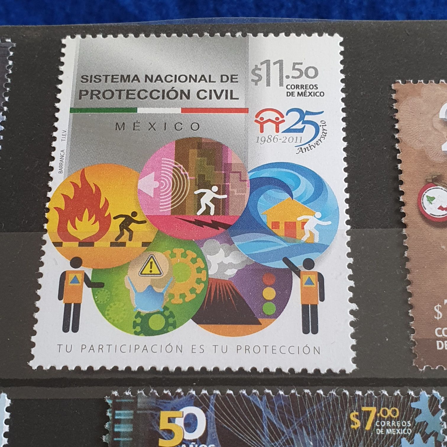 Sistema Nacional De Protección Civil  stamp collectible - Main Image 2