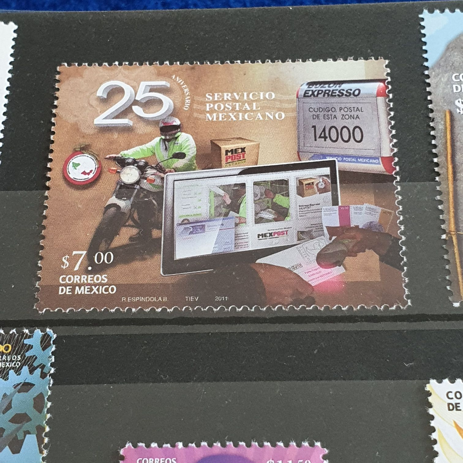 25 Aniversario Servicio Postal Mexicano  stamp collectible - Main Image 2