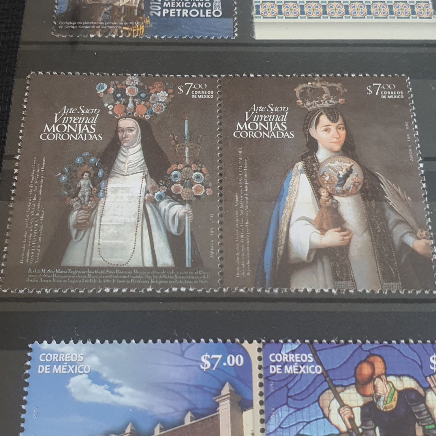 Arte Sacro Virreinal Monjas Coronadas  stamp collectible - Main Image 2