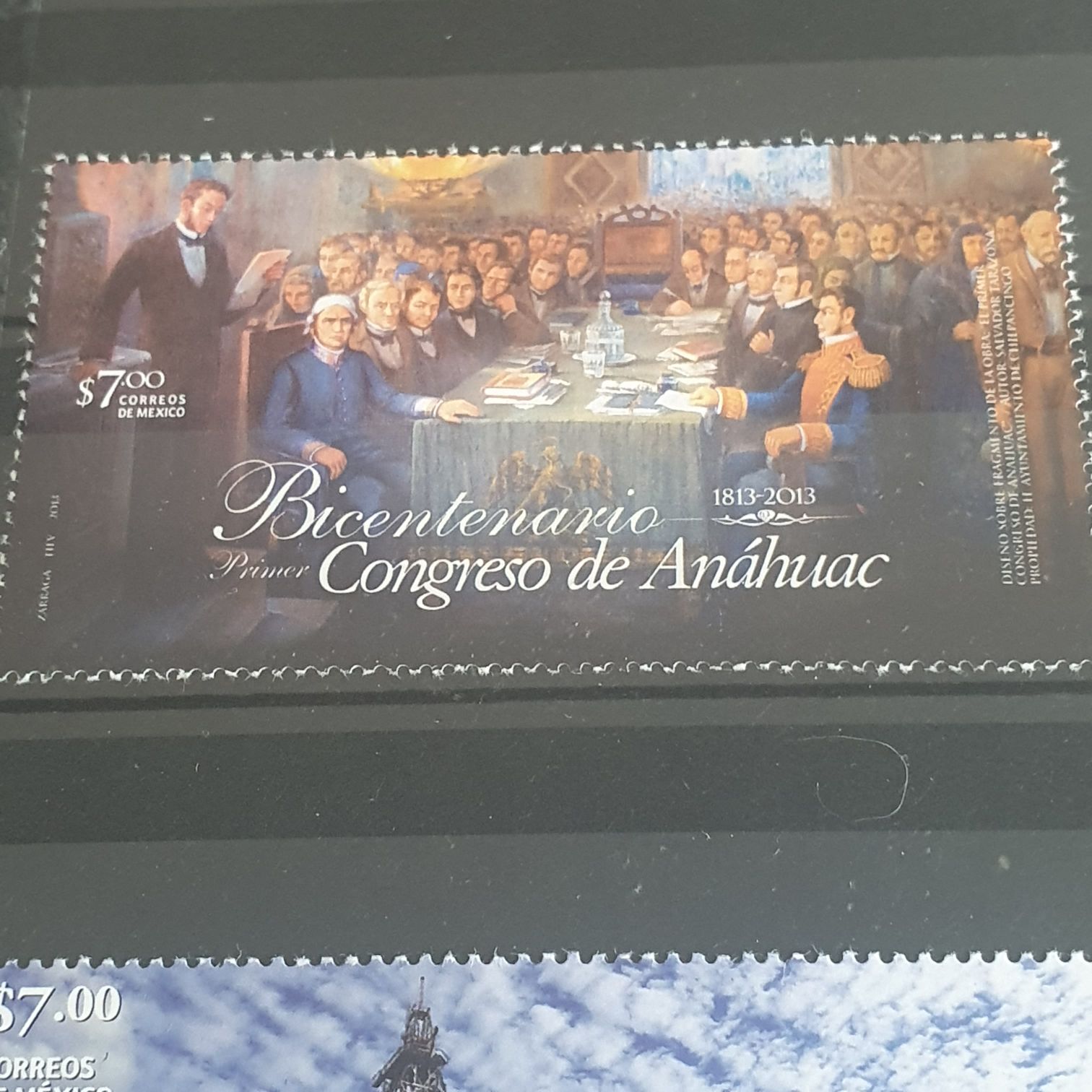 Primer Bicentenario Congreso Anahuac  stamp collectible - Main Image 2