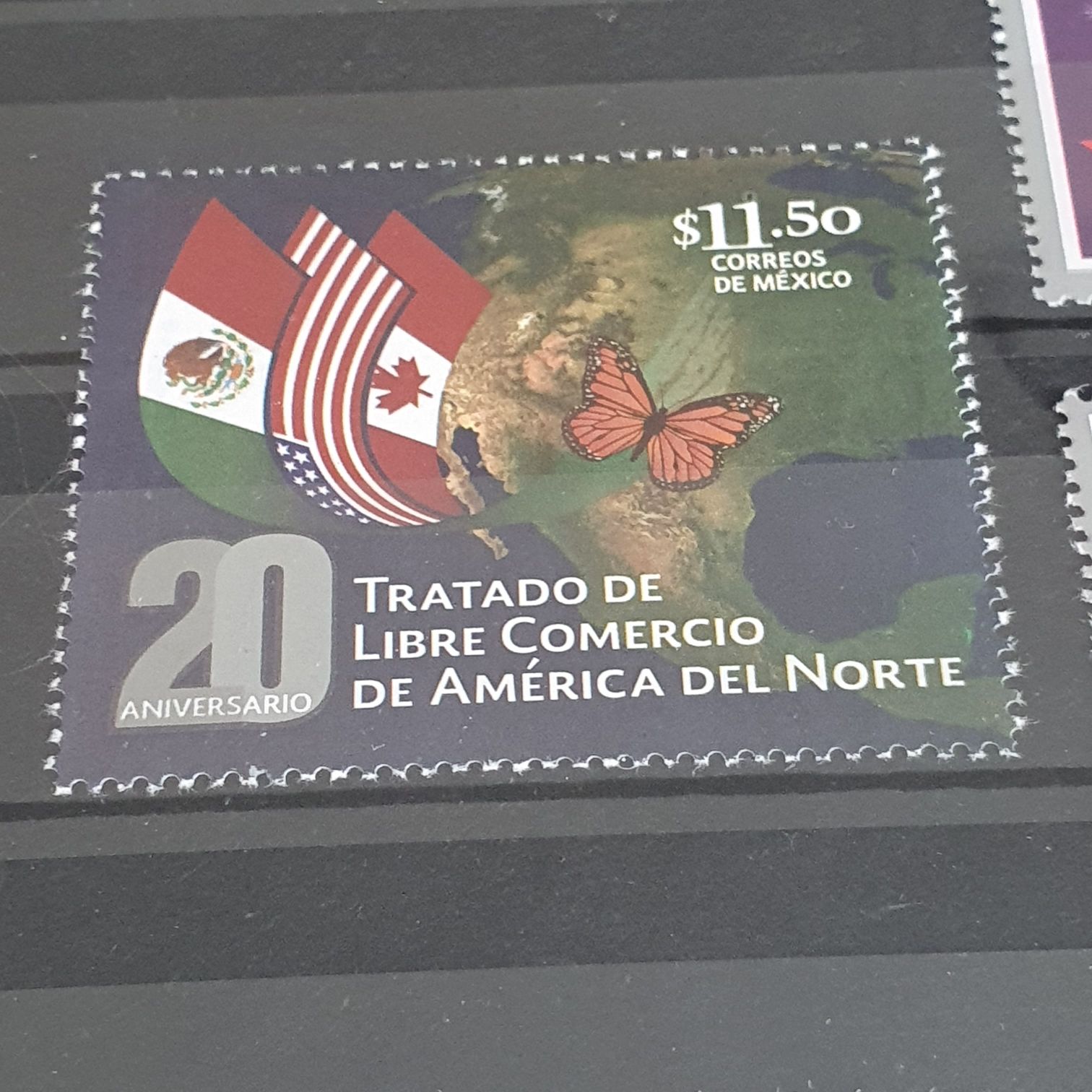 20 Aniversario Tratado De Libre Comercio De América Del Norte  stamp collectible - Main Image 2