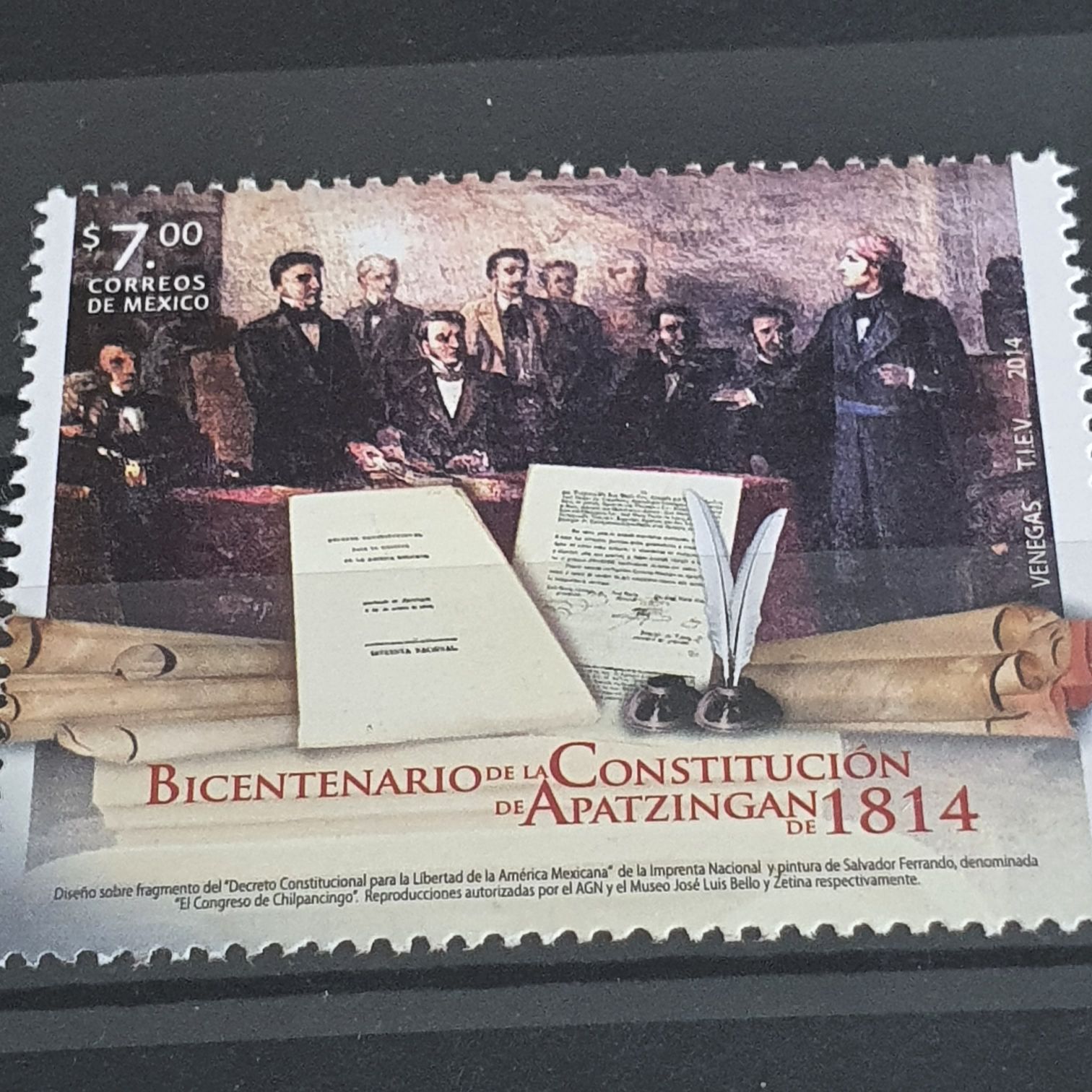 Bicentenario De La Constitución de Apatzingan  stamp collectible - Main Image 2