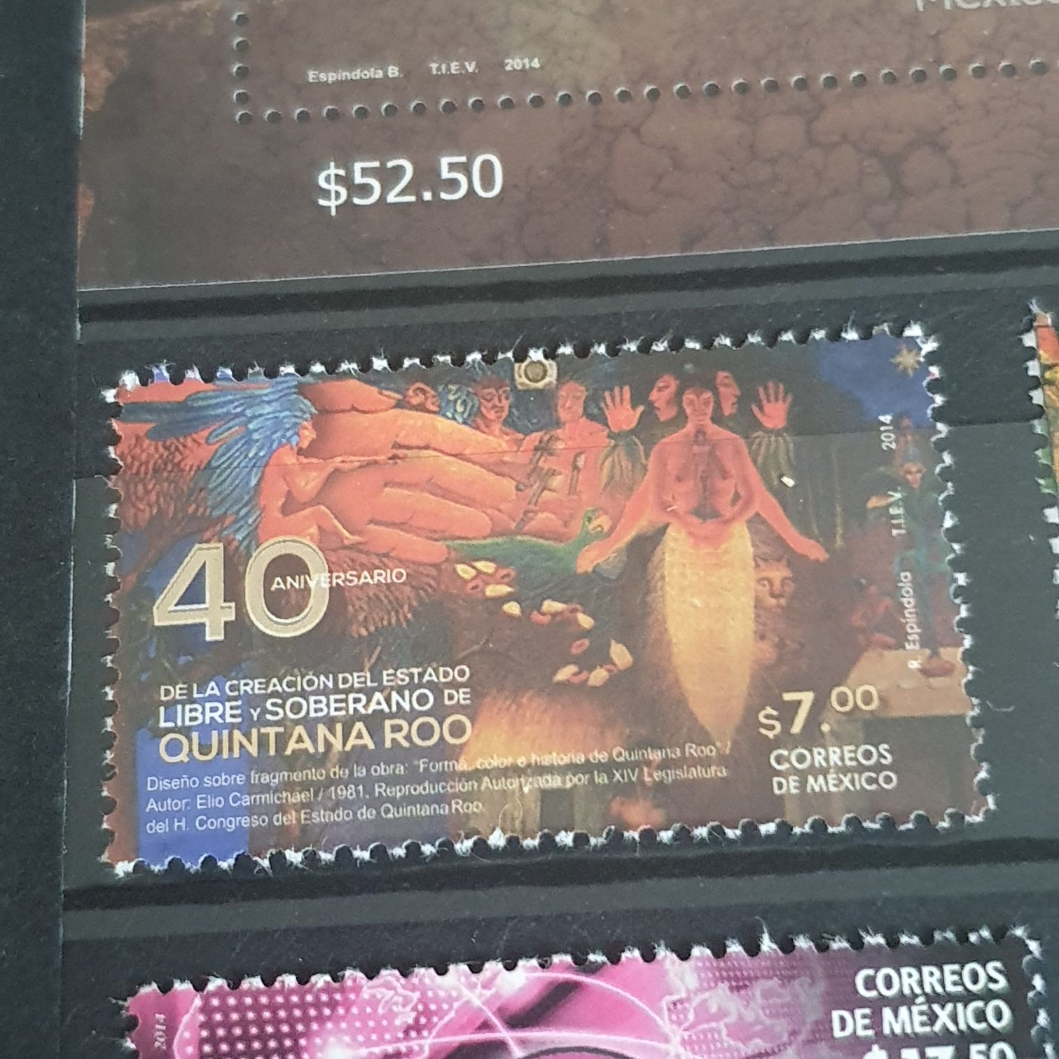 40 Aniversario De La Creación Del Estado Libre Y Soberano De Quintana Roo  stamp collectible - Main Image 2