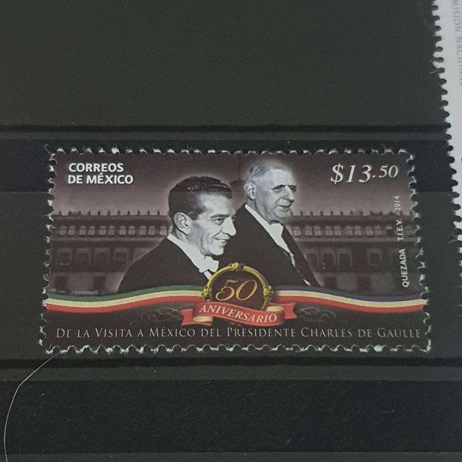 50 Aniversario De La Visita A México Del Presidente Charles De Gaulle  stamp collectible - Main Image 2
