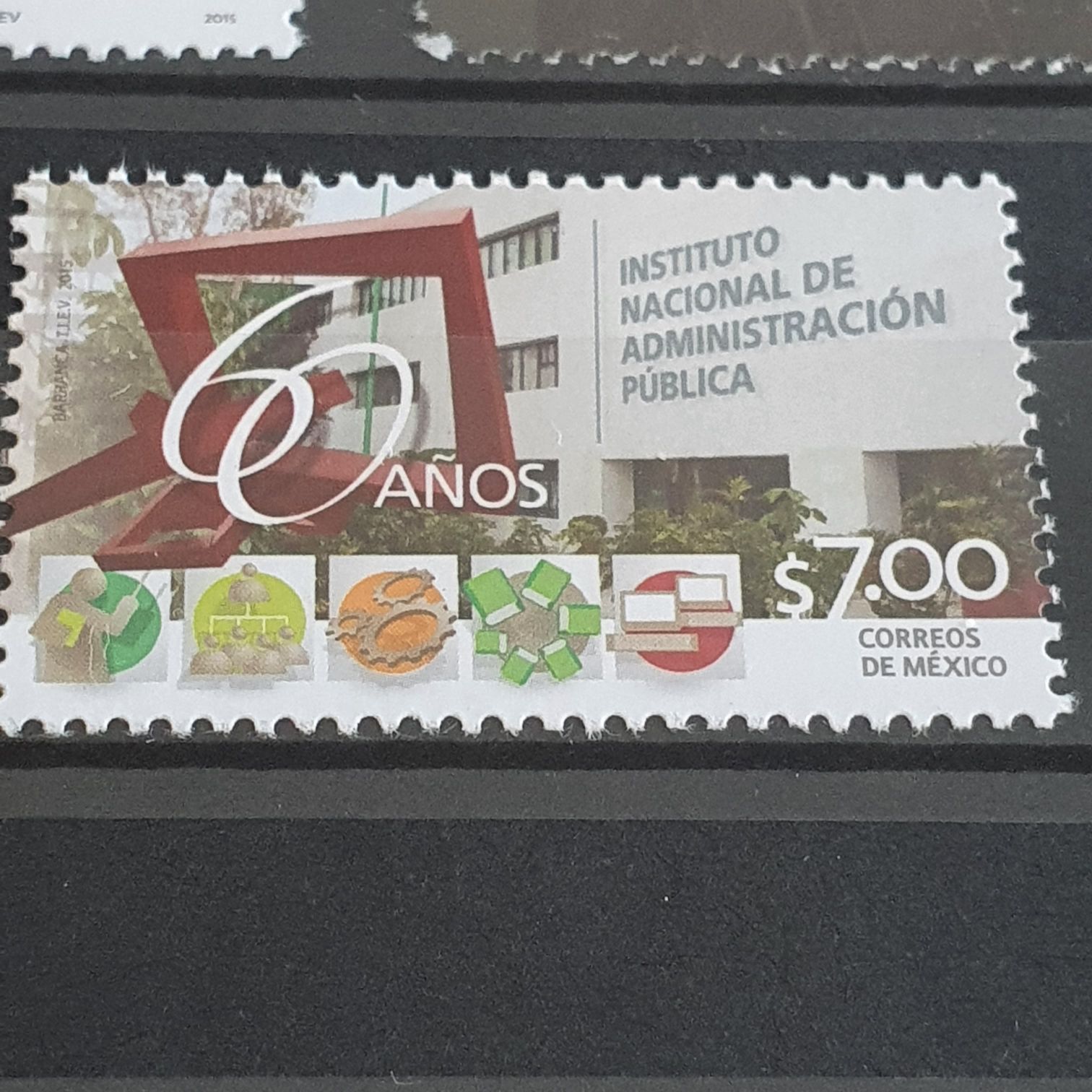 60 Años Instituto Nacional De Administración Pública  stamp collectible - Main Image 2